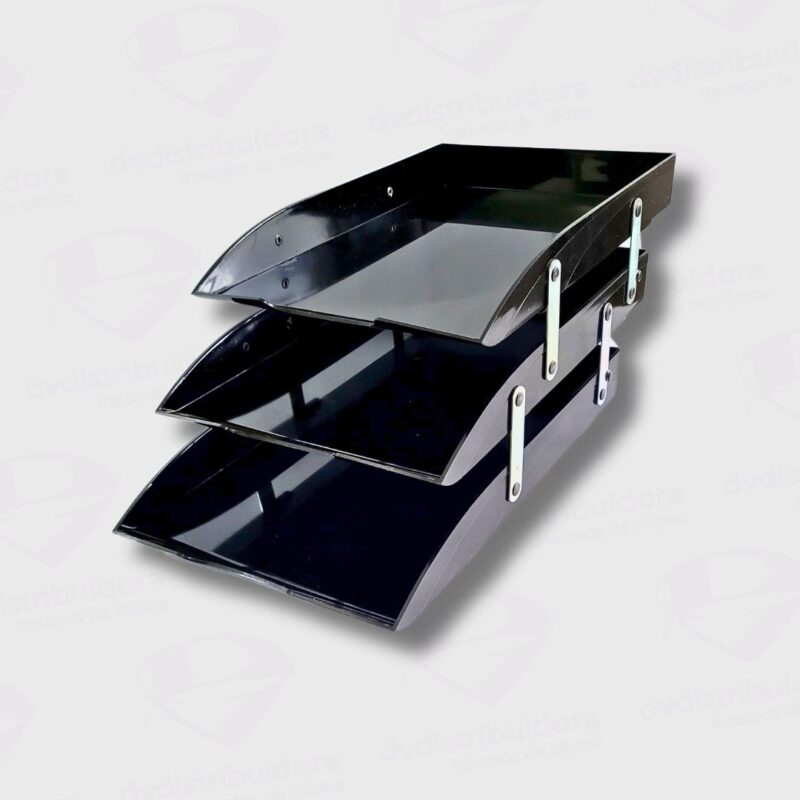 Bandeja Papelera De Escritorio De 3 Pisos Con Bisagra