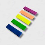 Banderitas Señaladoras Autoadhesivas Fluo Pizzini - 5 Blocks x 25 Hojas De 12MM x 45MM - Organiza Con Estilo Y Eficacia - Imagen 2