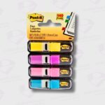 Banderitas Señaladoras Autoadhesivas Post-It 683-4AB Fluo - 4 Blocks De 35 Hojas Fluo De 11,9MM x 43,2MM - Organización Con Estilo y Color