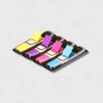 Banderitas Señaladoras Autoadhesivas Post-It 683-4AB Fluo - 4 Blocks De 35 Hojas Fluo De 11,9MM x 43,2MM - Organización Con Estilo y Color - Imagen 2