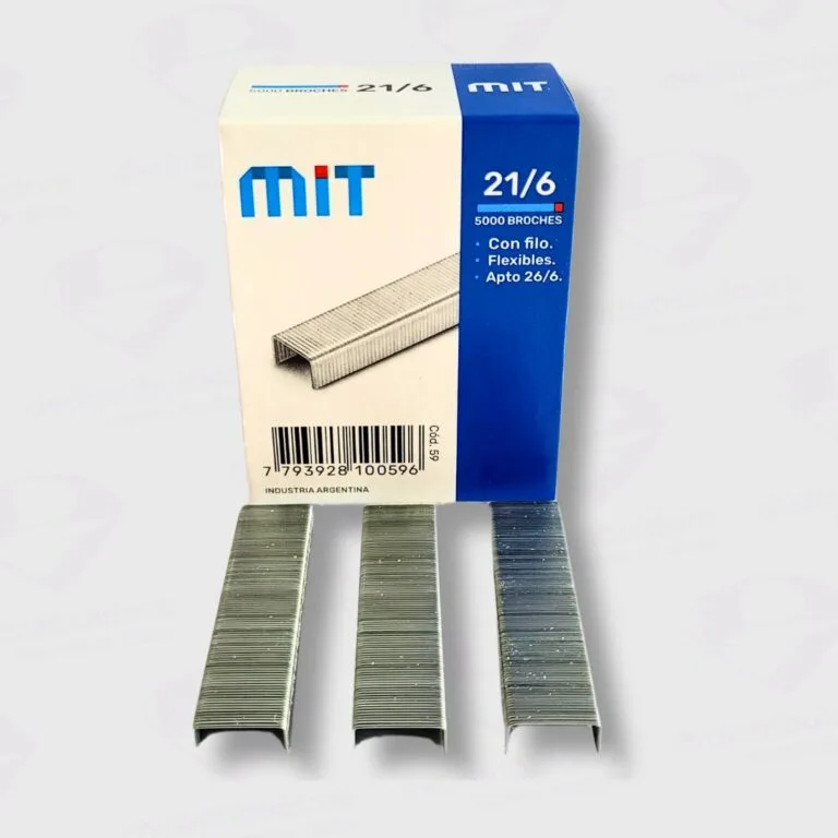 Broches para Abrochadora MIT N° 24/8 Acero Galvanizado – Caja x 5000 Unidades