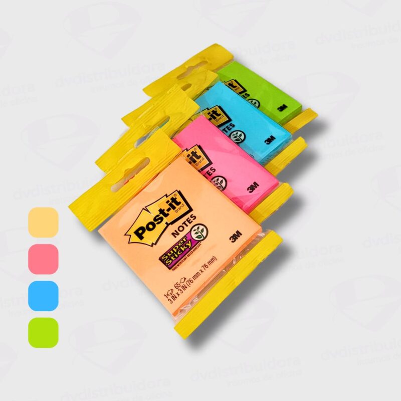 Nota Adhesiva Post It 654 7.6X7.6CM Fluo