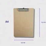 Tabla Portablock de Madera A4 u Oficio- Liggo - Portahojas con Broche Metálico - Imagen 4