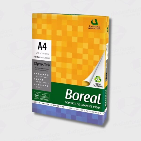 Resma de Papel Boreal A4 75g | Papel Profesional para Impresiones Nítidas