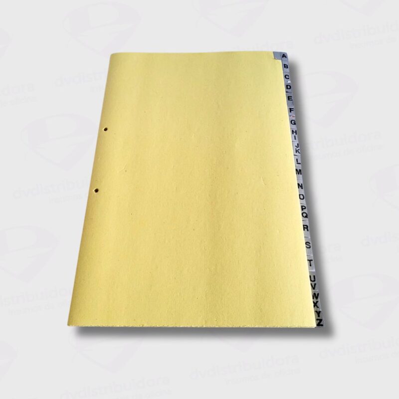 Separador De Cartulina Con Indice A Z Oficio