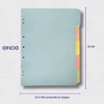 Separadores de Cartulina Oficio - APE - 5 Colores Surtidos - Alto Gramaje - Imagen 4