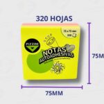 Notas Adhesivas Pizzini 75x75mm 320 Hojas Fluo - Adhesivo Reposicionable - Imagen 6