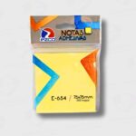 Notas Adhesivas Ezco 75x75mm 100 Hojas - Adhesivo Reposicionable - Color Amarillo