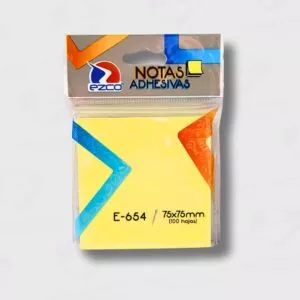 Inicio 14 Notas Adhesiva Ezco 76X76MM Amarillo