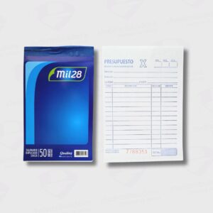 Talonario Mil28 Presupuesto Duplicado Chico