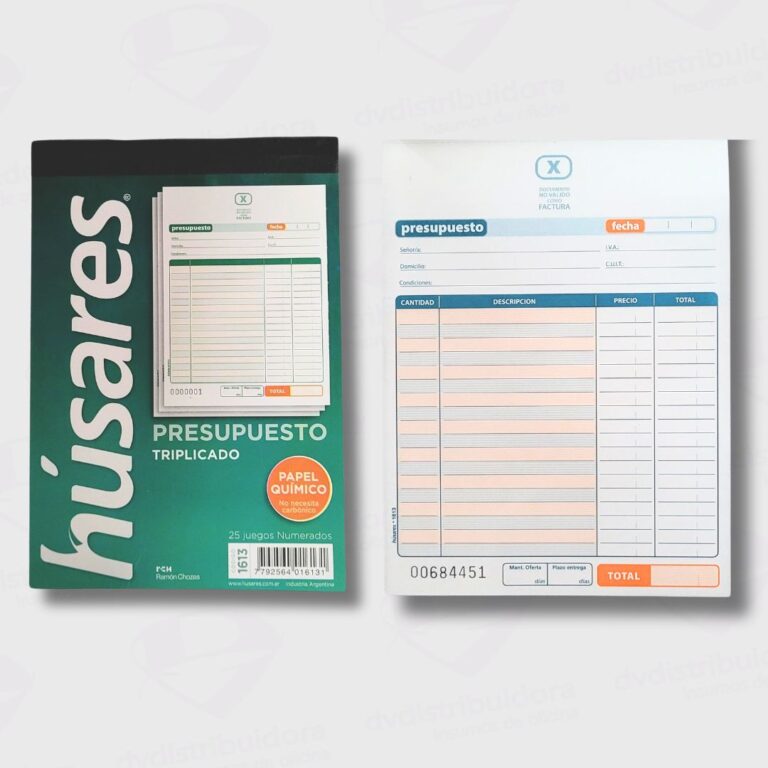 Talonario Husares 1613 Presupuesto Triplicado