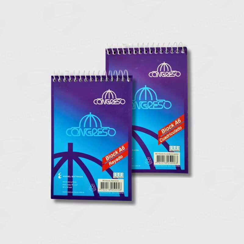 Block Anotador Con Espiral Congreso Chico Bolsillo A6