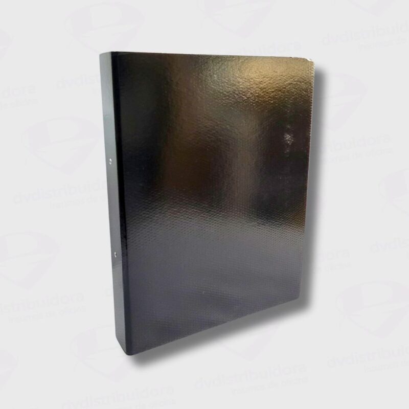 Carpeta Fibra Negra A4 2 Anillos Redondos