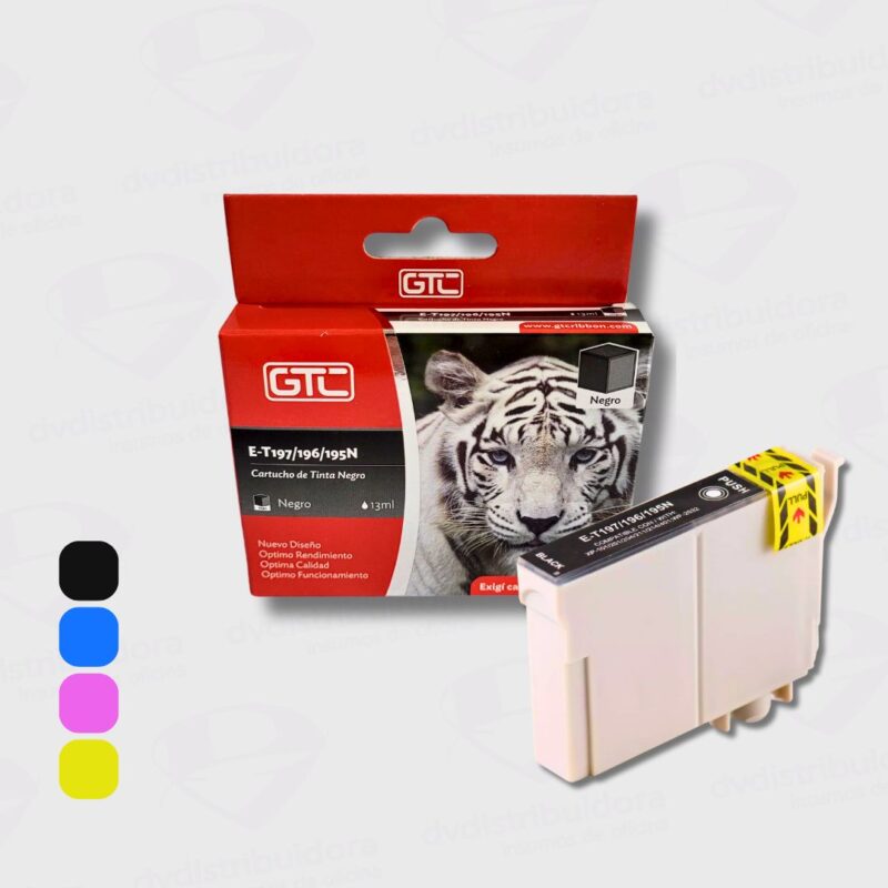 Resmas de Hojas A4 por Mayor: ¿Por Qué Escoger DV Distribuidora? 35 Cartucho Alternativo Para Impresora Epson T197 T196 T195 GTC