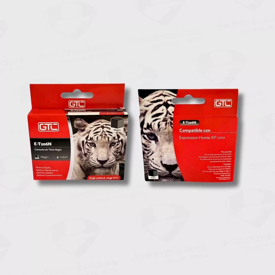 Combo x4 Cartuchos GTC Epson 206 – Para XP 2101 (Negro + Cian + Magenta + Amarillo) – 10% OFF - Imagen 2