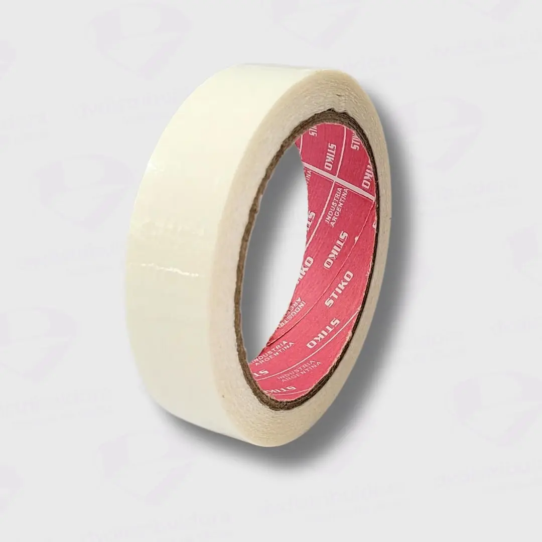 Cinta Doble Faz Bifaz Blanca 18MM X 25MTS Cinta Adhesiva Doble Faz Stiko 18MM x 25MTS - Adhesión Fuerte y Duradera - Imagen 1