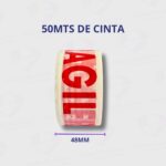 Cinta De Embalar "Frágil" 48MM x 50MTS - Resistente y Segura - Imagen 3
