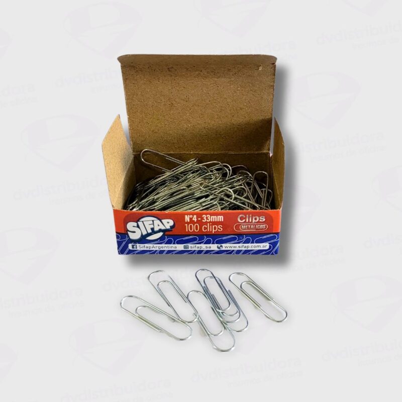 Clips Ganchito Metalico De 33MM N°4 Sifap