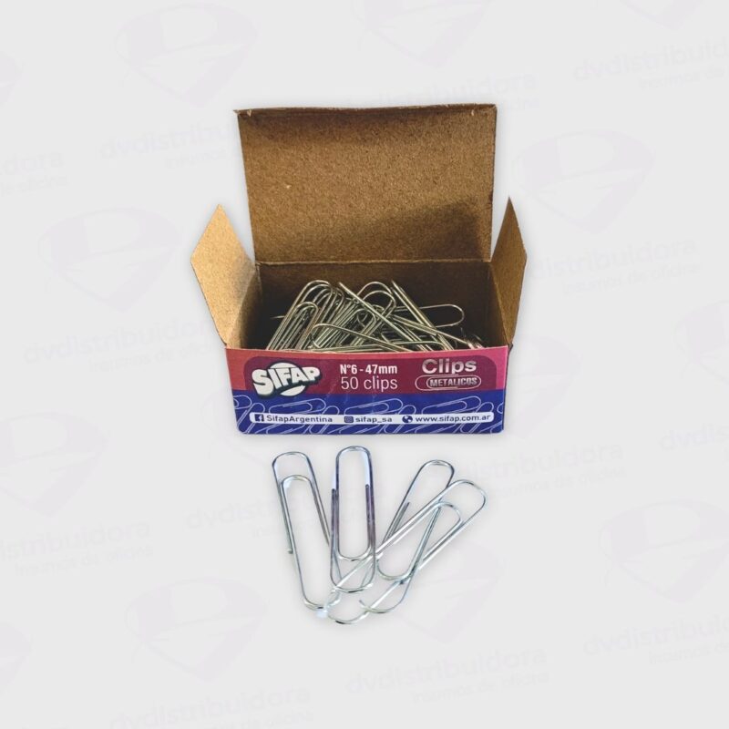 Clips Ganchito Metalico De 47MM N°6 Sifap