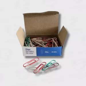 Clips Ganchito Metalico Forrado Color De 33MM N°4 Olami