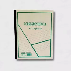 Cuaderno De Correspondencia Triplicado 17 x 21.5CM N°2