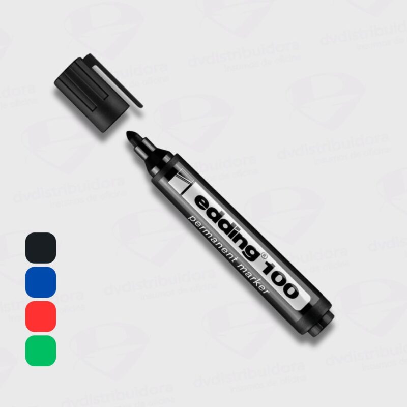Marcador Permanente Indeleble Edding 100 Punta Redonda