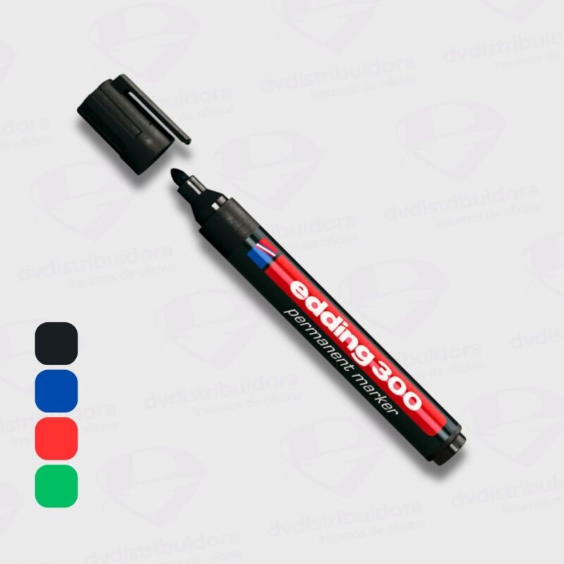 Marcador Permanente Indeleble Recargable Edding 300 Punta Redonda