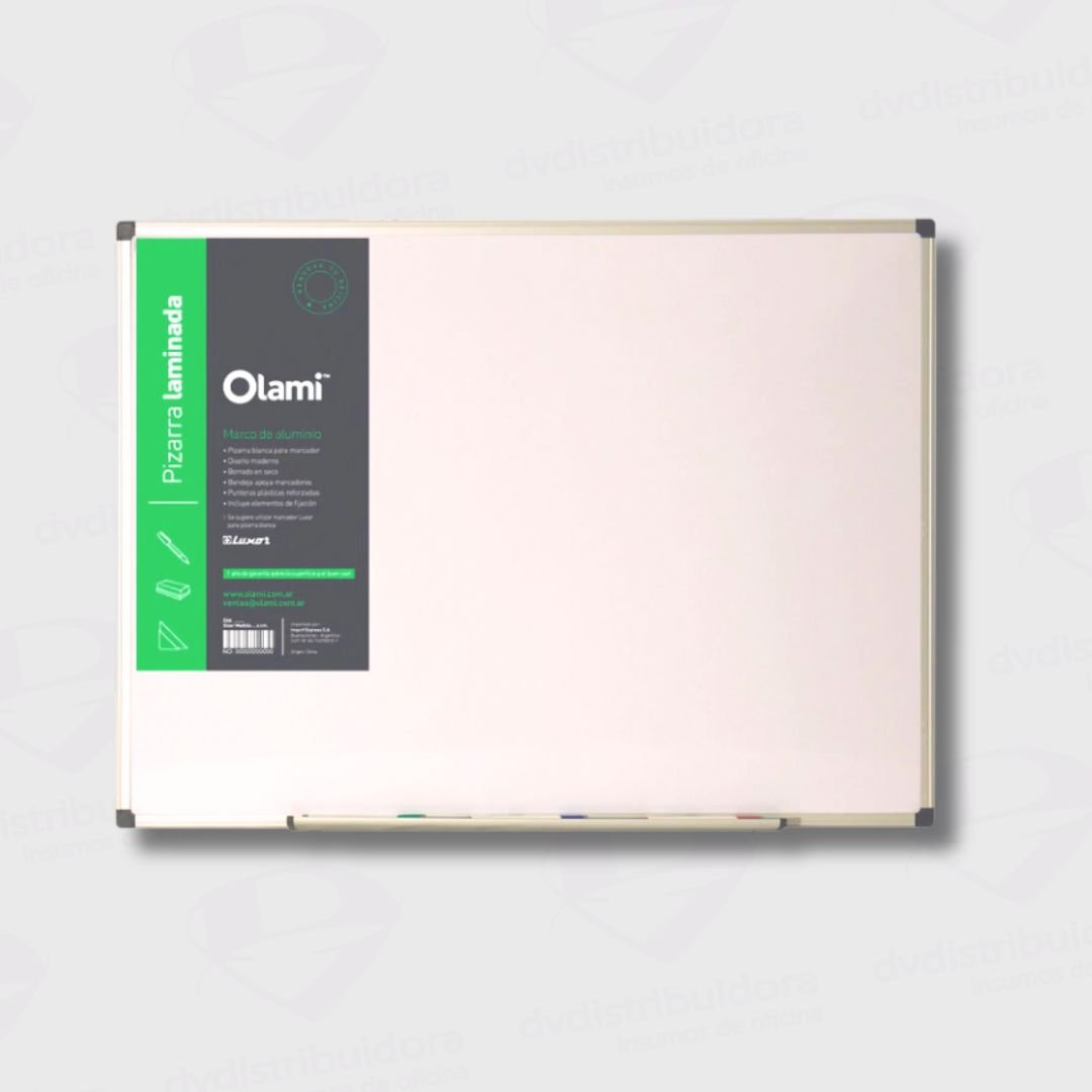 Pizarra Para Marcadores Blanca Laminada Olami 90X120CM Pizarra Para Marcadores Blanca Laminada Olami 90CM x 120CM - Marco Aluminio - Presentaciones De Calidad - Imagen 1