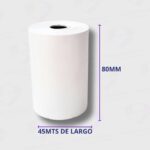 Rollo Térmico 80MM x 45MTS -  Husares - Paquete x 8 Rollos - Calidad Premium - Imagen 5
