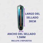 Selladora de Bolsas Dasa FS-300PRO - Sella hasta 30cm - Cuerpo Metalico - Impulso Luminoso,  Regulador Electrónico - Imagen 6