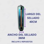 Selladora de Bolsas Dasa FS-400PRO - Sella hasta 40cm - Cuerpo Metalico - Impulso Luminoso,  Regulador Electrónico - Imagen 6