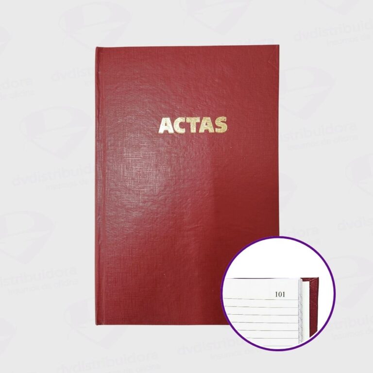 Libro Actas Oficio Tapa Bordo 2M