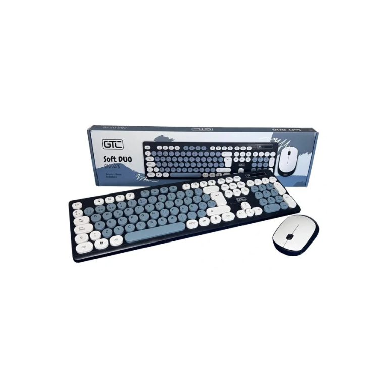 Kit Combo Teclado y Mouse Inalámbrico GTC CBG-027 USB Color Negro