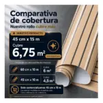 Rollo Vinilo Autoadhesivo Decorativo Self Wall Símil Madera clara 45cm X15m - Imagen 4
