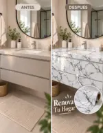 Rollo Vinilo Autoadhesivo Decorativo Self Símil Marmol Blanco 45cm X15m - Imagen 3