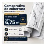 Rollo Vinilo Autoadhesivo Decorativo Self Símil Marmol Blanco 45cm X15m - Imagen 6