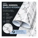 Rollo Vinilo Autoadhesivo Decorativo Self Símil Marmol Blanco 45cm X15m - Imagen 9
