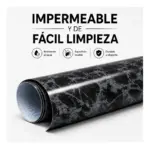 Rollo Vinilo Autoadhesivo Decorativo Self Símil Marmol Negro 45cm X15m - Imagen 6