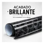 Rollo Vinilo Autoadhesivo Decorativo Self Símil Marmol Negro 45cm X15m - Imagen 7