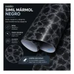 Rollo Vinilo Autoadhesivo Decorativo Self Símil Marmol Negro 45cm X15m - Imagen 8