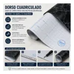 Rollo Vinilo Autoadhesivo Decorativo Self Símil Marmol Negro 45cm X15m - Imagen 9