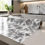 Rollo Vinilo Autoadhesivo Decorativo Self Símil Marmol Gris 45cm X15m