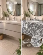 Rollo Vinilo Autoadhesivo Decorativo Self Símil Marmol Gris 45cm X15m - Imagen 3