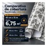 Rollo Vinilo Autoadhesivo Decorativo Self Símil Marmol Gris 45cm X15m - Imagen 6