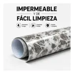 Rollo Vinilo Autoadhesivo Decorativo Self Símil Marmol Gris 45cm X15m - Imagen 8