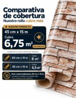 Rollo Vinilo Autoadhesivo Decorativo Self Símil Piedra Rústica 45cm X15m - Imagen 3