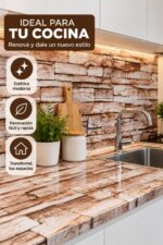 Rollo Vinilo Autoadhesivo Decorativo Self Símil Piedra Rústica 45cm X15m - Imagen 8