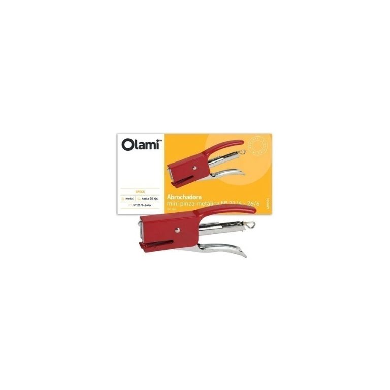 Abrochadora Tipo Pinza Mini Olami ABR501 para Broches N° 26/6 y 24/6