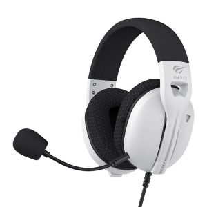 Auricular Gamer Havit FUXI-H5D Blanco – Drivers 50mm, Micrófono Desmontable y Jack 3.5mm
