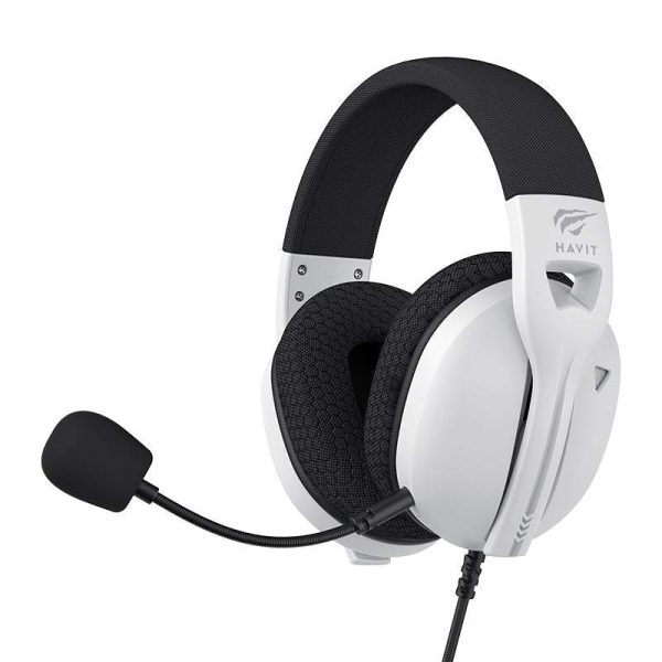 Auricular Gamer Havit FUXI-H5D Blanco – Drivers 50mm, Micrófono Desmontable y Jack 3.5mm